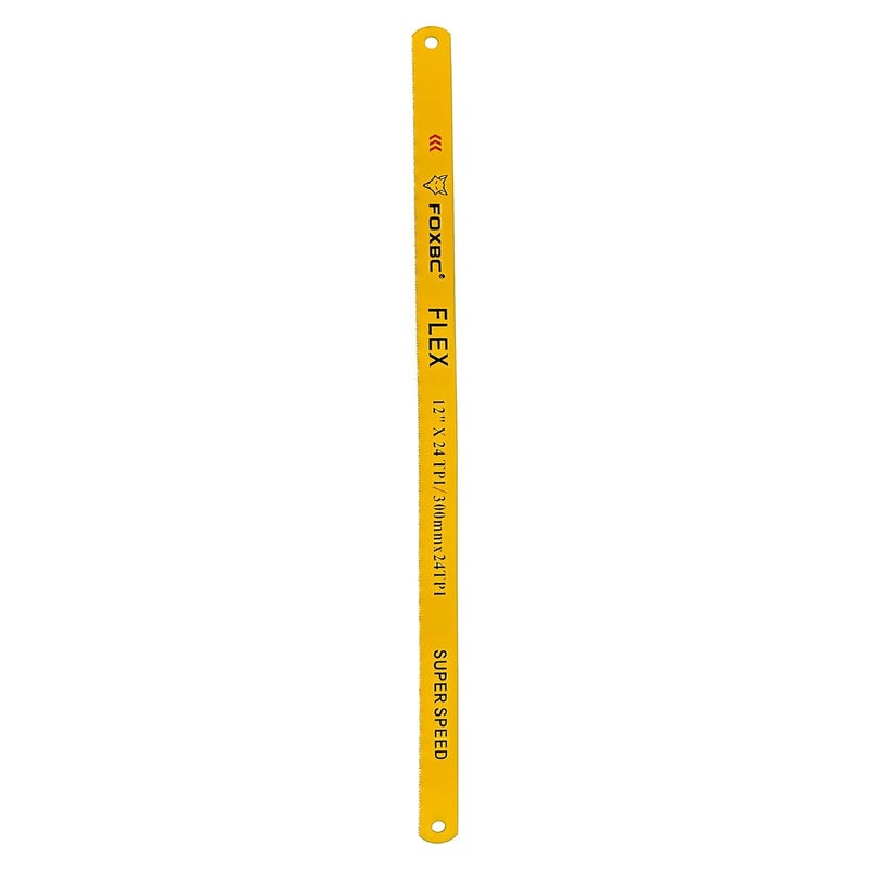 FOXBC Hacksaw Replacement Blade 12 inch 24 TPI, High Speed Hack Saw Blade Carbon Strength Steel, 10-Pack - Image 4